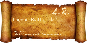 Lagner Radiszló névjegykártya